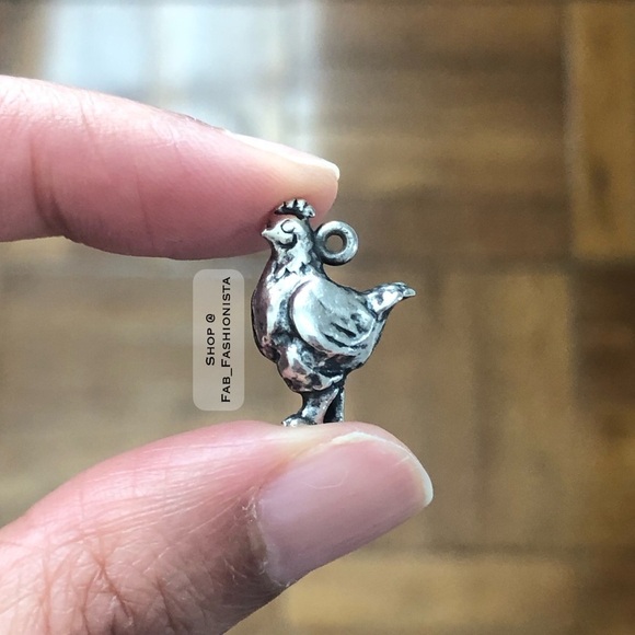 James Avery RARE Happy Hen Chicken Charm Sterling Silver - Picture 3 of 7